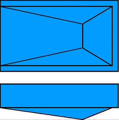 Fosse pyramide avec bord